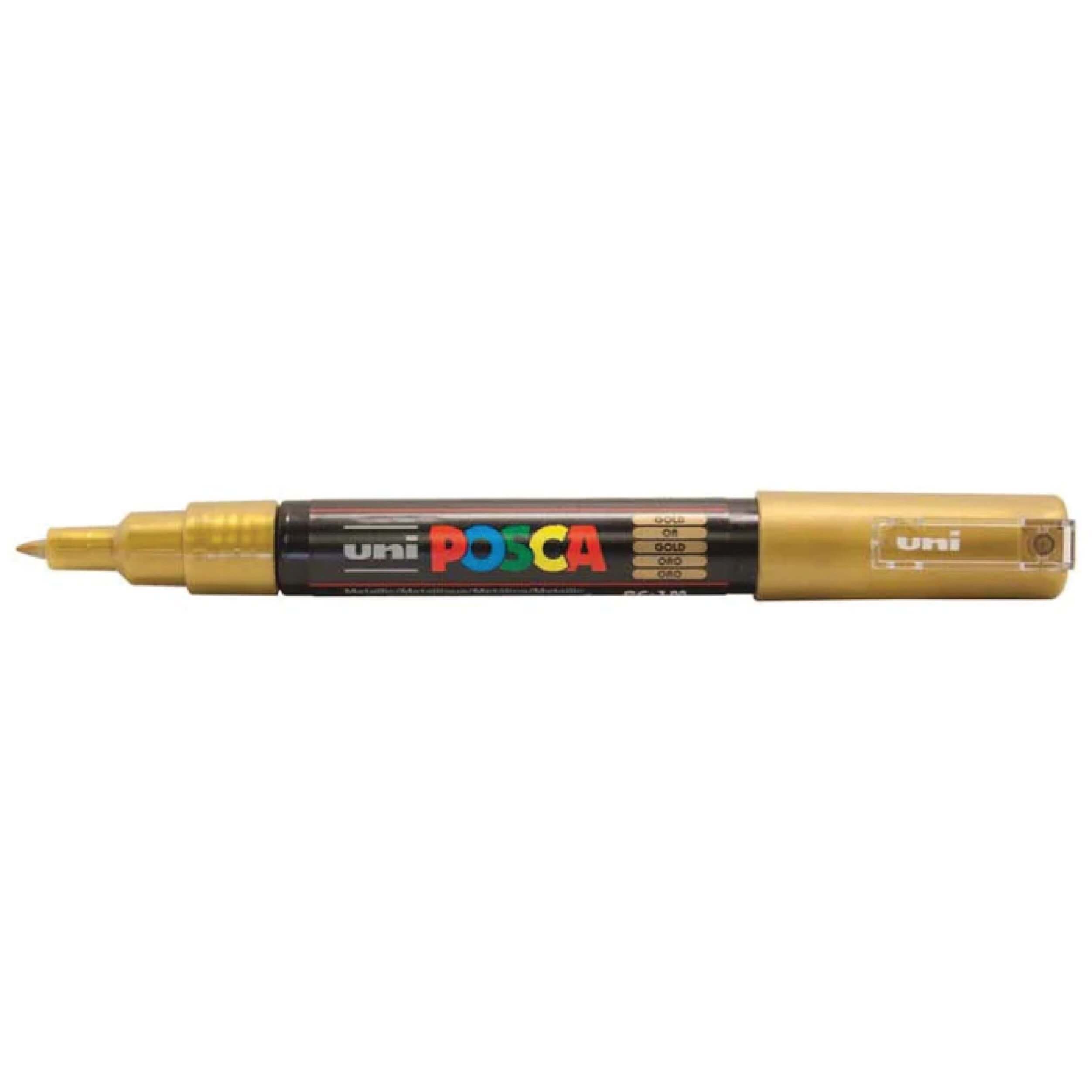 Marker Extra Fine Cone Tip 0.7-1.0mm Gold POSCA Uni